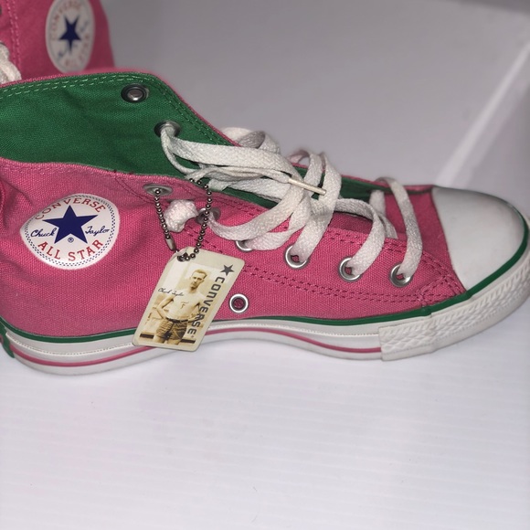 pink and green chucks